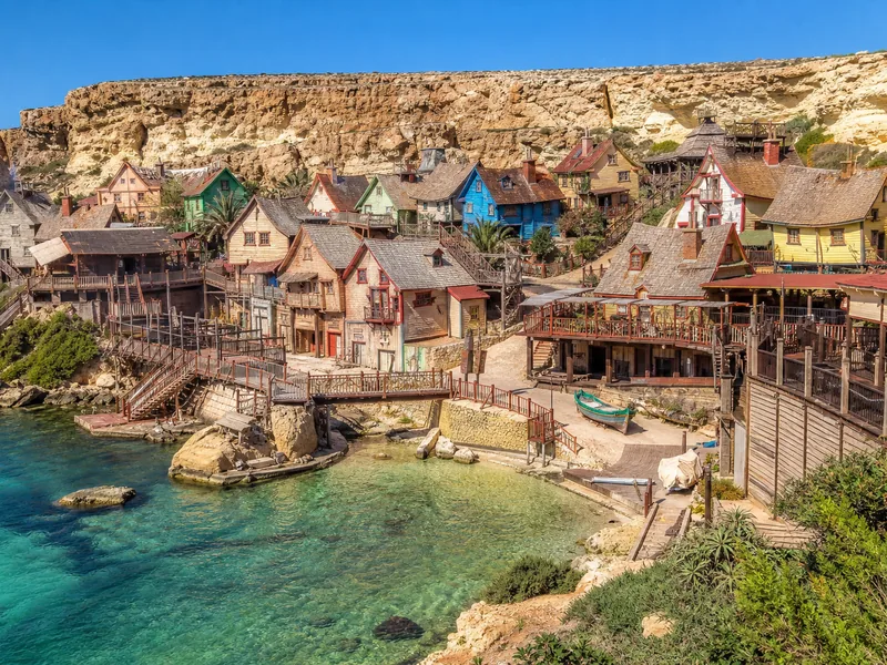 The Popeye Village film set in Anchor Bay, Malta